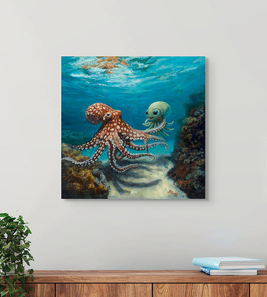 Double Vision - Original Oil Painting (Framed, 12x12")